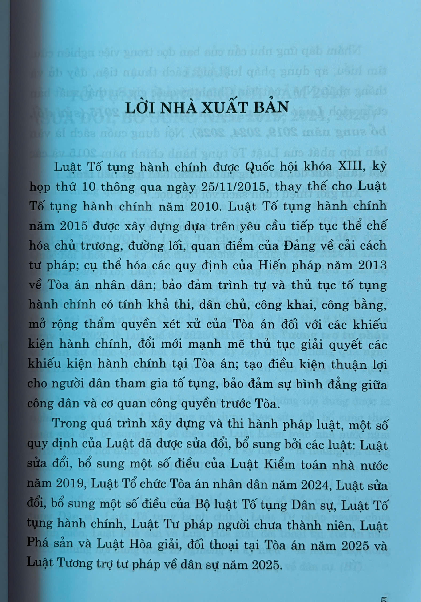Luật Tố tụng hành chính năm 2015 (sửa đổi, bổ sung năm 2019, 2024, 2025) - Ảnh 2