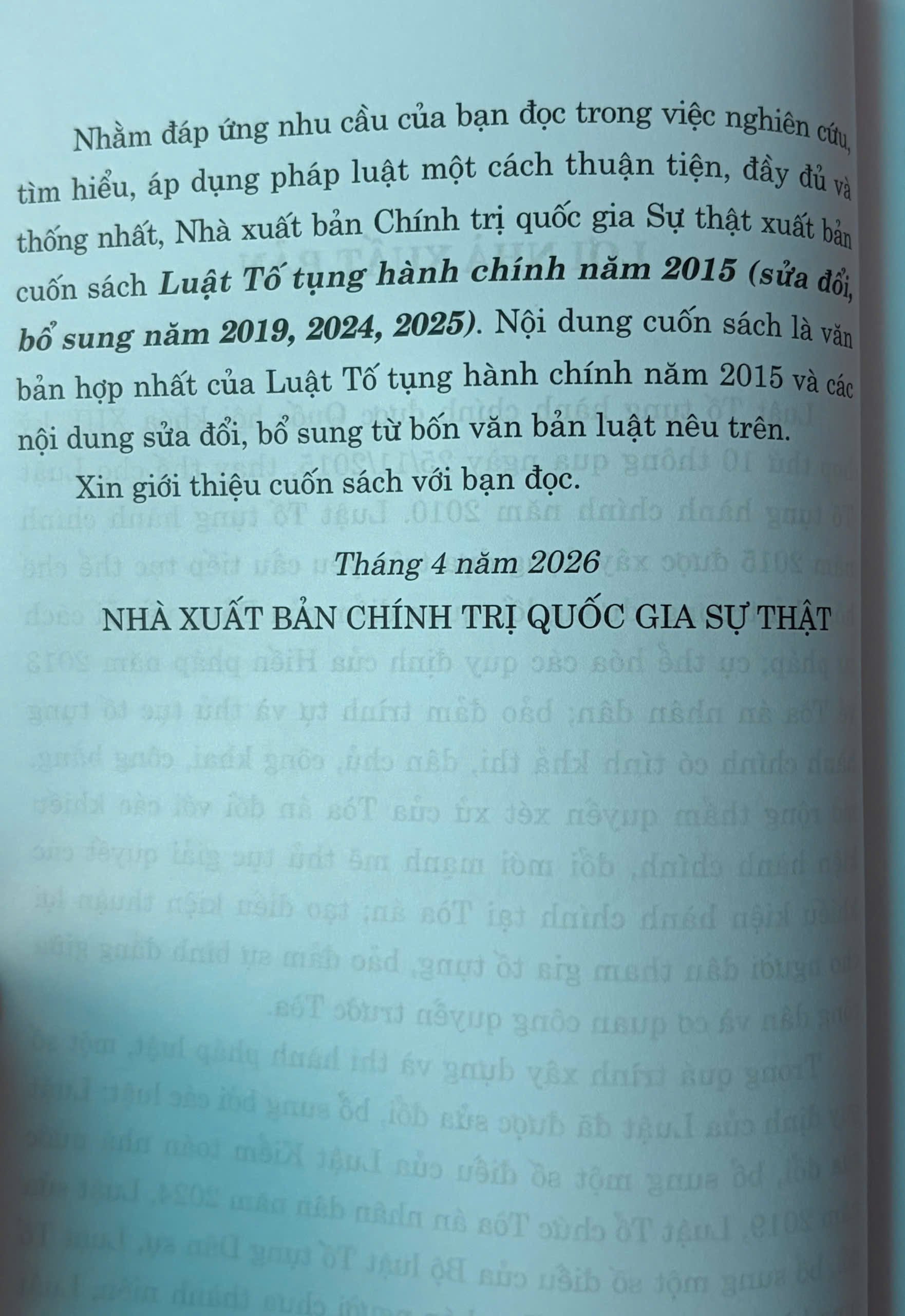 Luật Tố tụng hành chính năm 2015 (sửa đổi, bổ sung năm 2019, 2024, 2025) - Ảnh 3