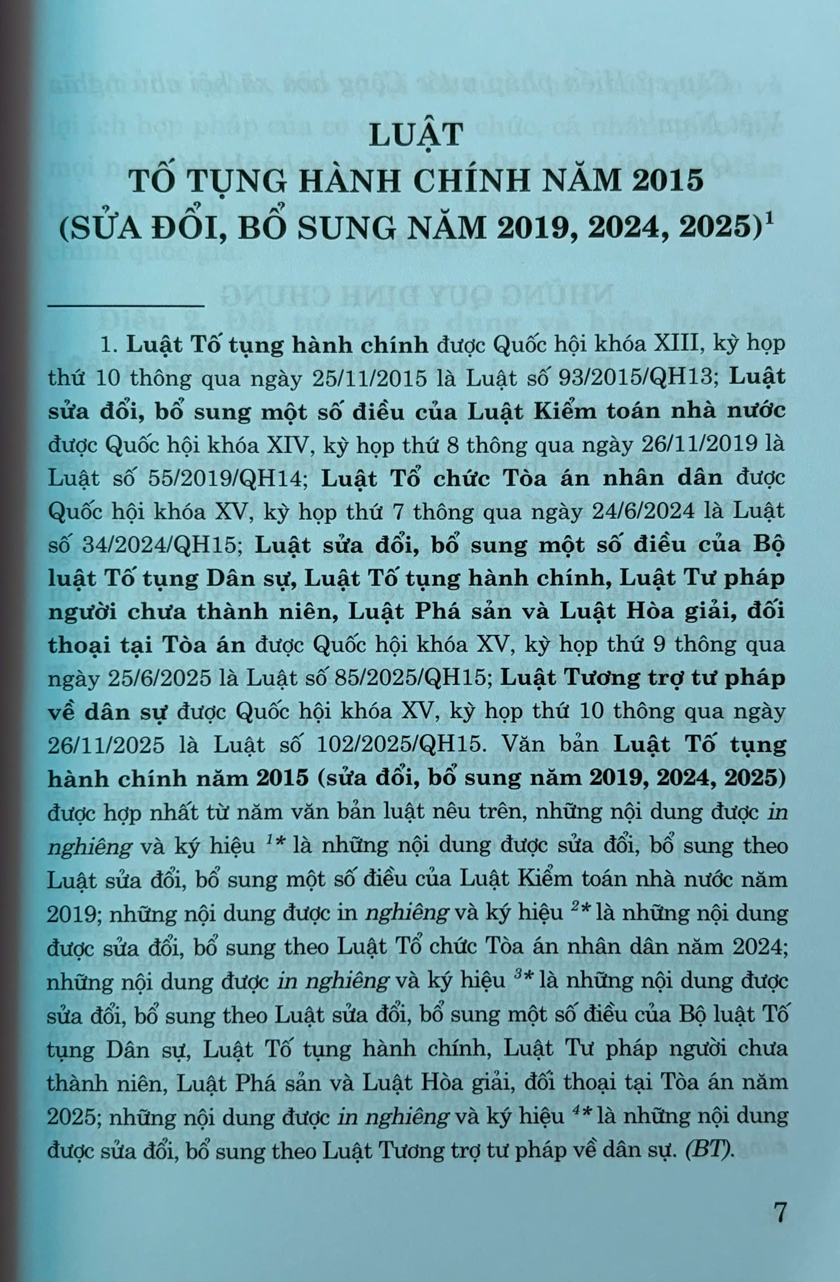 Luật Tố tụng hành chính năm 2015 (sửa đổi, bổ sung năm 2019, 2024, 2025) - Ảnh 4