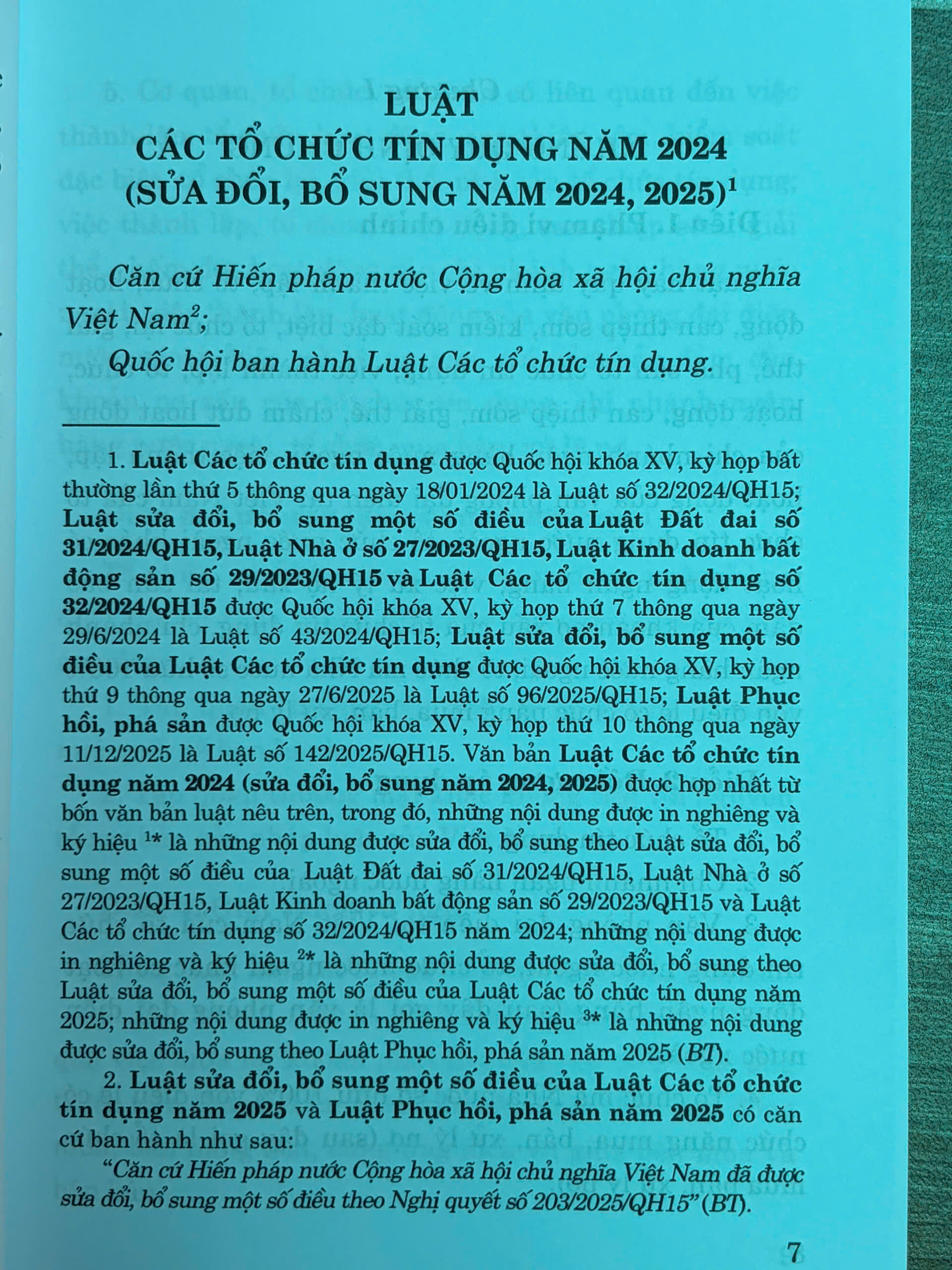 Luật Các Tổ Chức Tín Dụng năm 2024 (sửa đổi, bổ sung năm 2024, 2025) - Ảnh 4