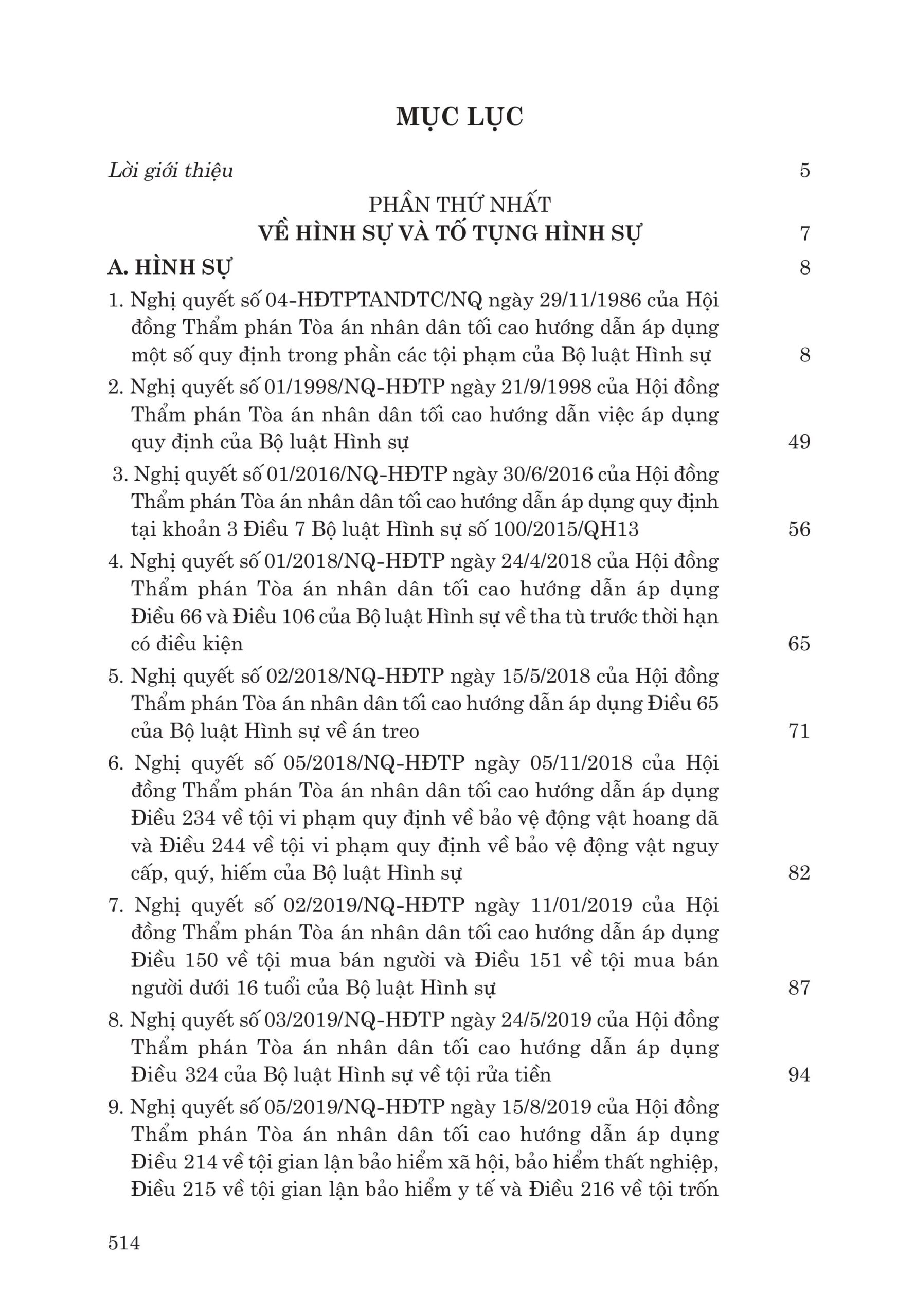 Các nghị quyết của Hội đồng Thẩm phán Tòa án nhân dân tối cao về hình sự, tố tụng hình sự, dân sự, tố tụng dân sự, hành chính, kinh doanh, thương mại, hôn nhân và gia đình (từ năm 1986 đến năm 2026) - Ảnh 2