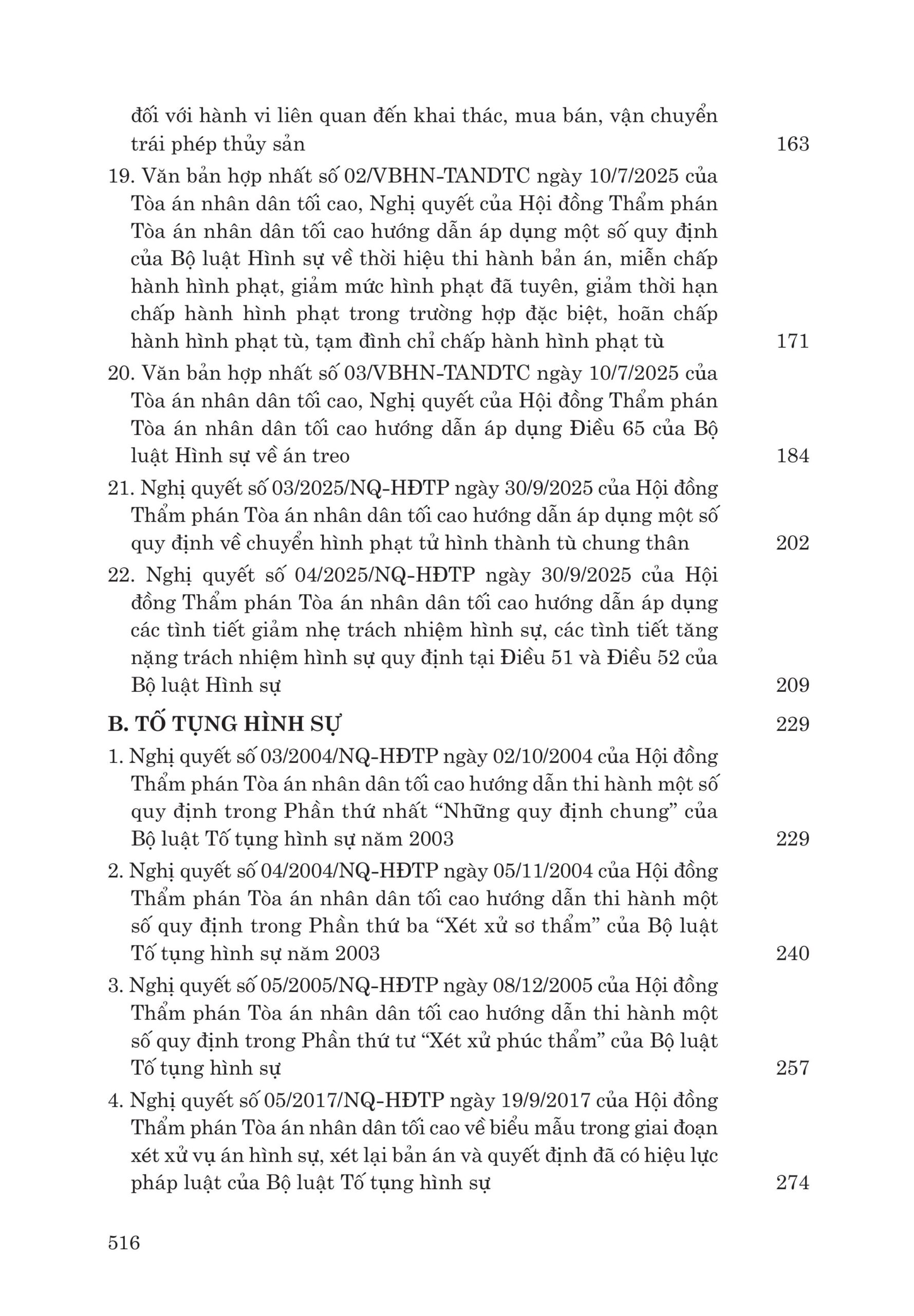 Các nghị quyết của Hội đồng Thẩm phán Tòa án nhân dân tối cao về hình sự, tố tụng hình sự, dân sự, tố tụng dân sự, hành chính, kinh doanh, thương mại, hôn nhân và gia đình (từ năm 1986 đến năm 2026) - Ảnh 4