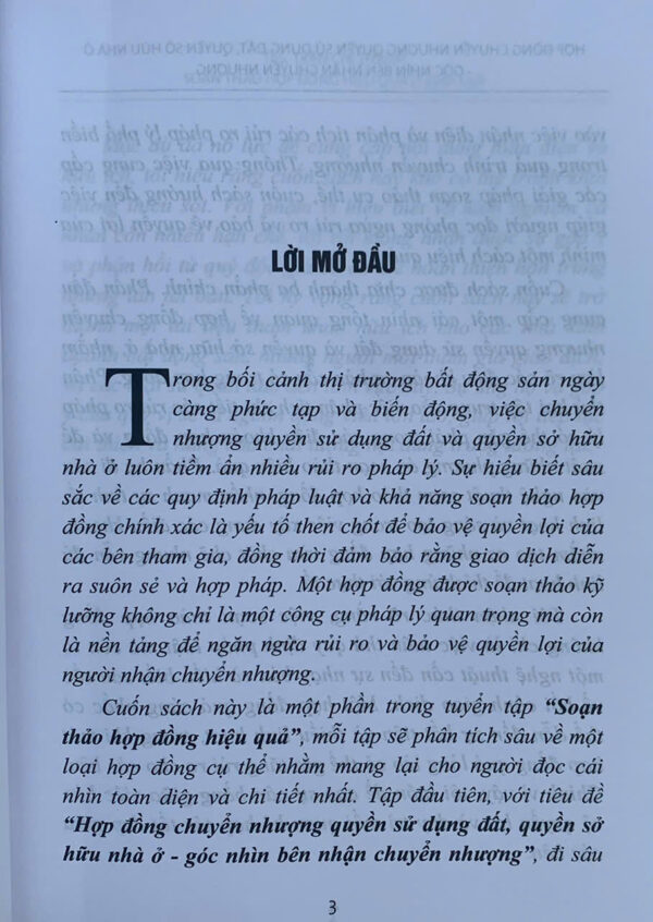 Soạn thảo hợp đồng hiệu quả (tuyển tập): Hợp đồng chuyển nhượng quyền sử dụng đất, quyền sở hữu nhà ở - góc nhìn bên nhận chuyển nhượng - Hình ảnh 3