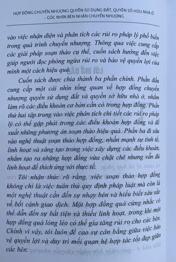 Soạn thảo hợp đồng hiệu quả (tuyển tập): Hợp đồng chuyển nhượng quyền sử dụng đất, quyền sở hữu nhà ở - góc nhìn bên nhận chuyển nhượng - Hình ảnh 4