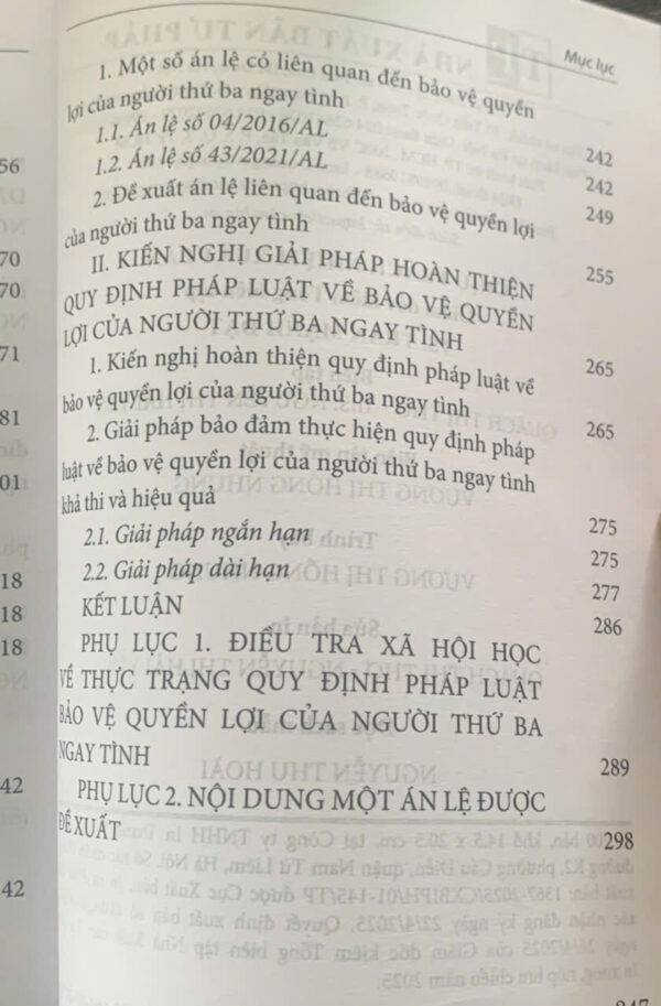 Bảo vệ quyền lợi của người thứ ba ngay tình (sách chuyên khảo) - Hình ảnh 12