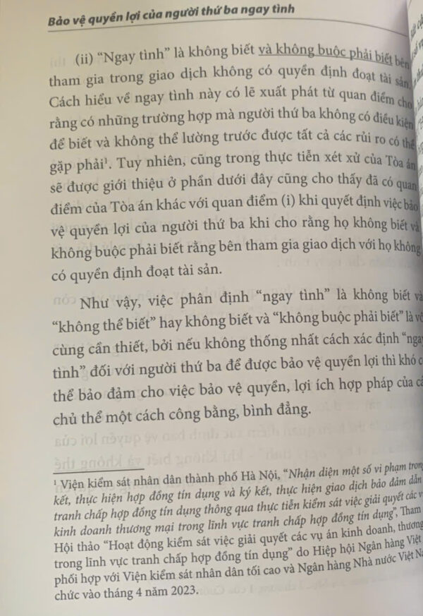 Bảo vệ quyền lợi của người thứ ba ngay tình (sách chuyên khảo) - Hình ảnh 15