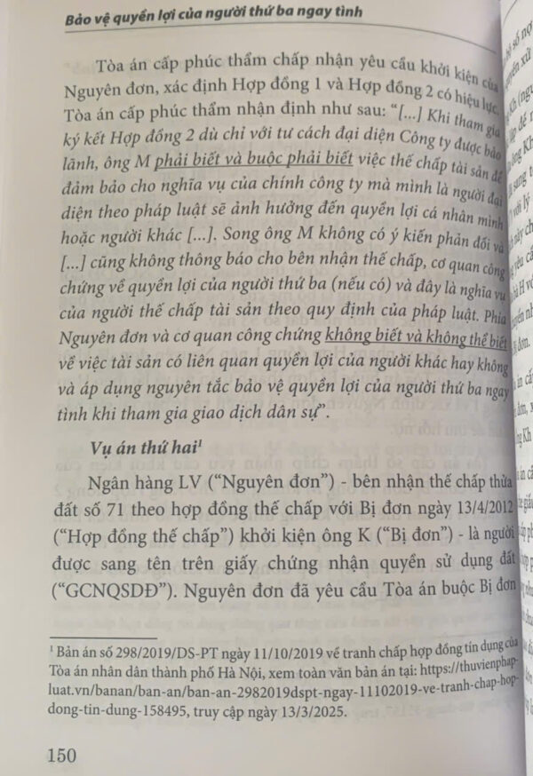 Bảo vệ quyền lợi của người thứ ba ngay tình (sách chuyên khảo) - Hình ảnh 17