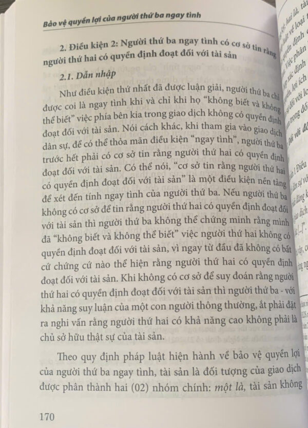 Bảo vệ quyền lợi của người thứ ba ngay tình (sách chuyên khảo) - Hình ảnh 23