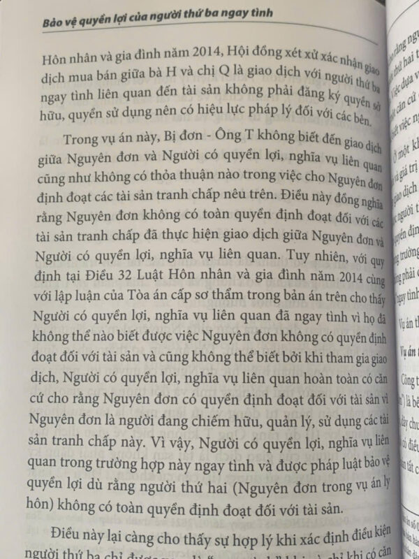 Bảo vệ quyền lợi của người thứ ba ngay tình (sách chuyên khảo) - Hình ảnh 29
