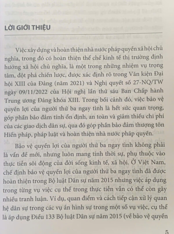 Bảo vệ quyền lợi của người thứ ba ngay tình (sách chuyên khảo) - Hình ảnh 4