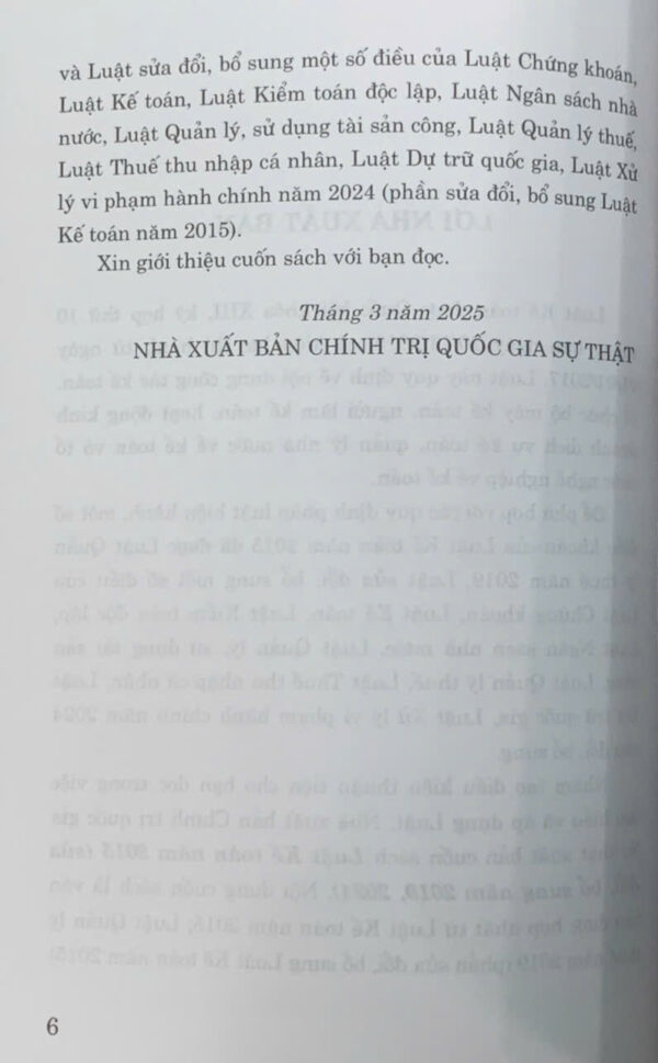Luật Kế toán năm 2015 (sửa đổi, bổ sung năm 2019, 2024) - Hình ảnh 4