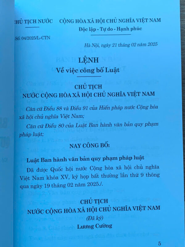 Luật ban hành văn bản quy phạm pháp luật (có hiệu lực thi hành từ ngày 1/4/2025) - Hình ảnh 3