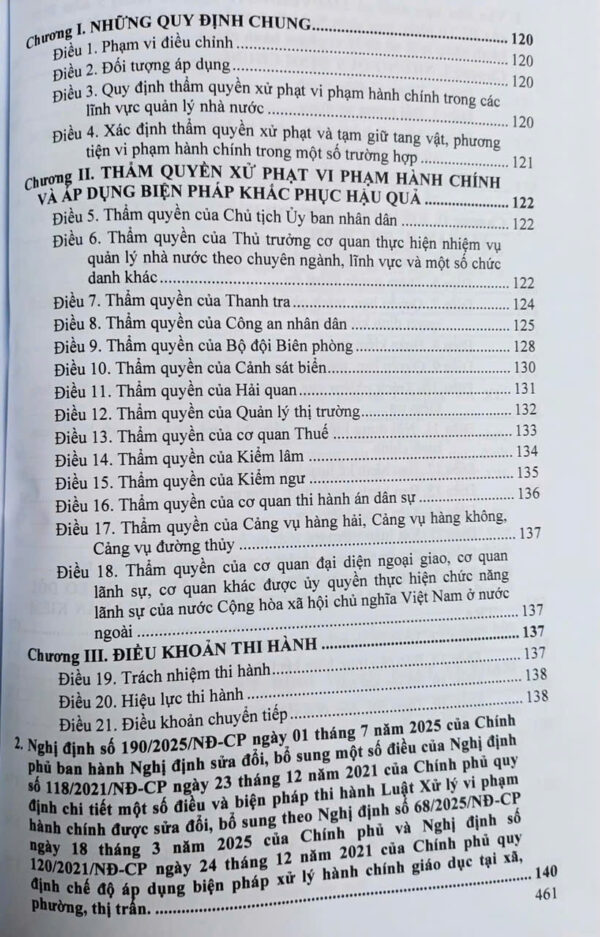 Luật Xử Lý Vi Phạm Hành Chính (sửa đổi, bổ sung năm 2025) các văn bản quy định chi tiết và biện pháp thi hành - Ảnh 4