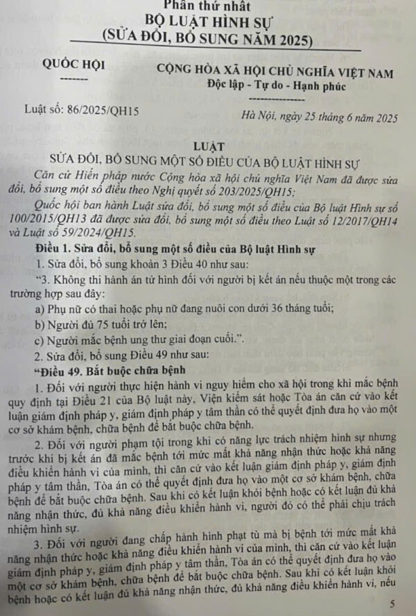 Bộ luật Hình sự, Bộ luật Tố tụng Hình sự (sửa đổi, bổ sung năm 2025, chưa hợp nhất) - Ảnh 8
