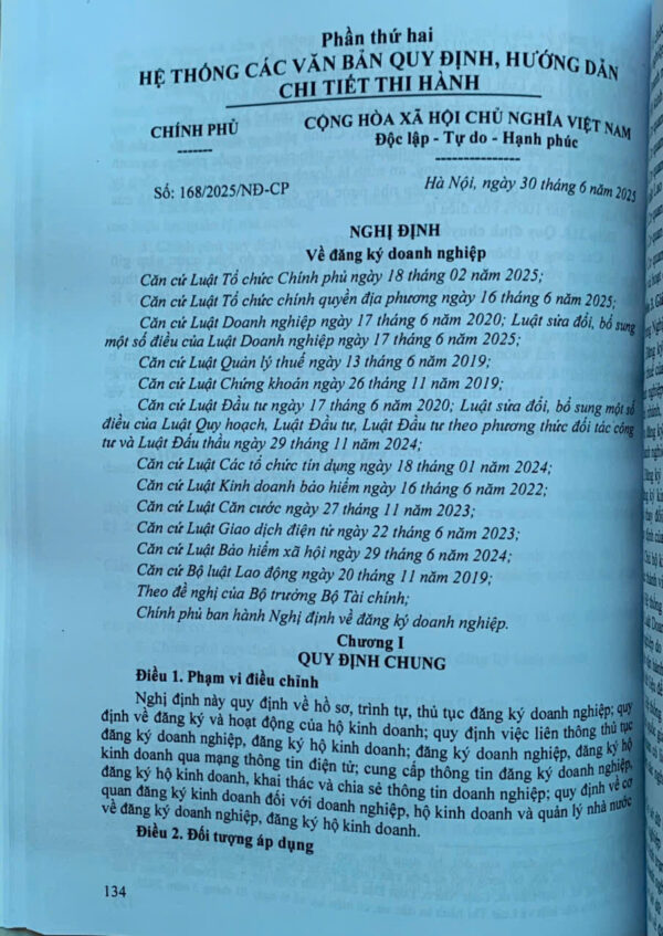 Luật doanh nghiệp (sửa đổi, bổ sung) hệ thống các văn bản quy định, hướng dẫn chi tiết thi hành - Ảnh 6