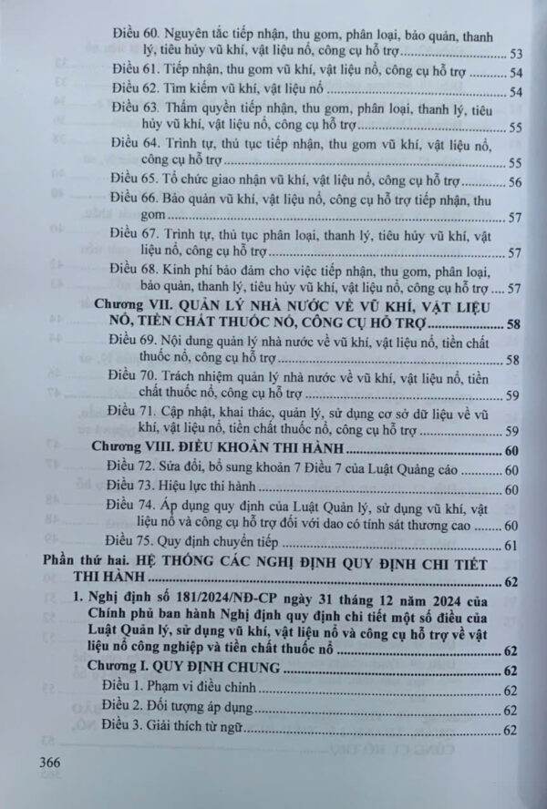 Luật Quản lý, sử dụng vũ khí, vật liệu nổ và công cụ hỗ trợ, các văn bản quy định chi tiết, hướng dẫn thi hành - Ảnh 4