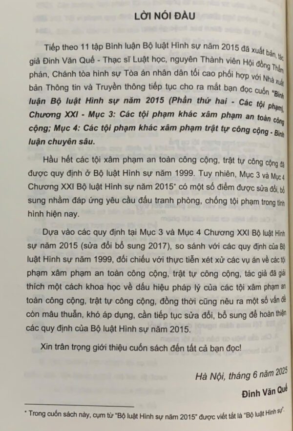 Bình luận Bộ luật Hình sự năm 2015 (Phần thứ hai – Các tội phạm), Chương XXI, Mục 3, 4: Các tội phạm khác xâm phạm an toàn, trật tự công cộng - Ảnh 6