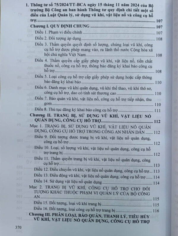Luật Quản lý, sử dụng vũ khí, vật liệu nổ và công cụ hỗ trợ, các văn bản quy định chi tiết, hướng dẫn thi hành - Ảnh 6