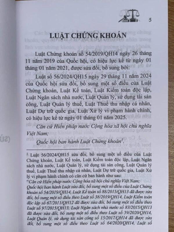 Luật Chứng khoán năm 2019 (sửa đổi, bổ sung năm 2024) - Ảnh 2