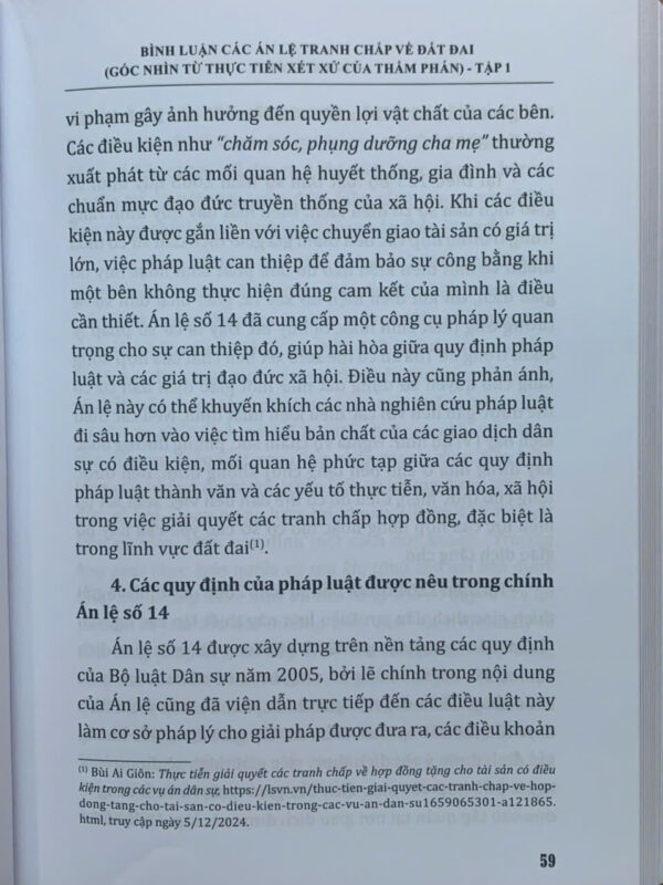 Bình luận các án lệ tranh chấp về đất đai - Góc nhìn từ thực tiễn xét xử của Thẩm phán (tập 1 và 2) - Ảnh 35