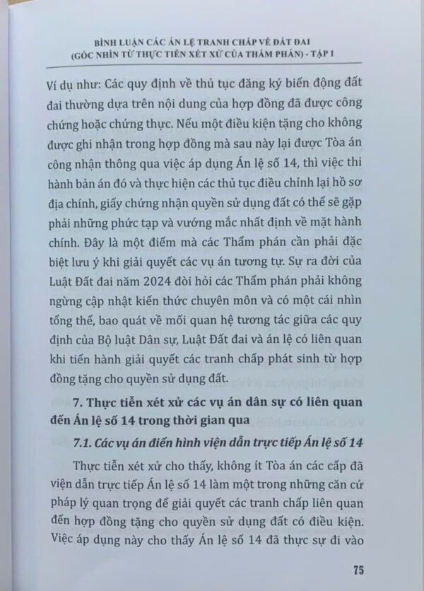 Bình luận các án lệ tranh chấp về đất đai - Góc nhìn từ thực tiễn xét xử của Thẩm phán (tập 1 và 2) - Ảnh 51
