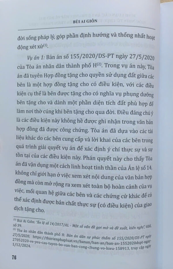 Bình luận các án lệ tranh chấp về đất đai - Góc nhìn từ thực tiễn xét xử của Thẩm phán (tập 1 và 2) - Ảnh 52