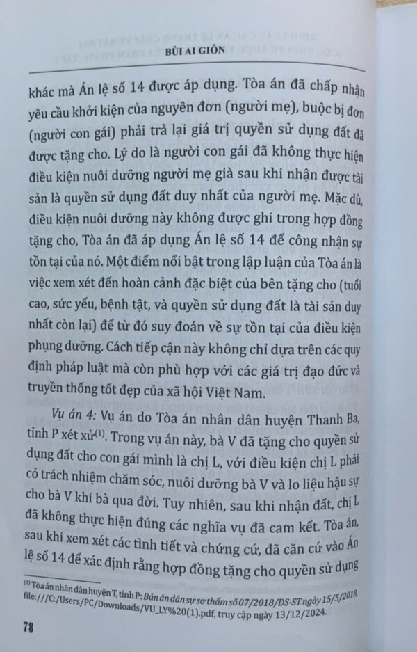 Bình luận các án lệ tranh chấp về đất đai - Góc nhìn từ thực tiễn xét xử của Thẩm phán (tập 1 và 2) - Ảnh 54