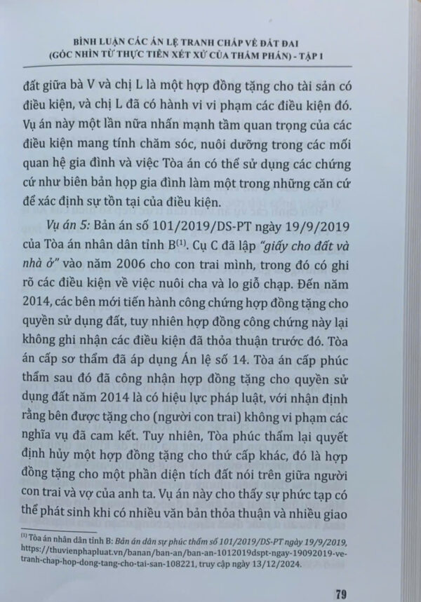 Bình luận các án lệ tranh chấp về đất đai - Góc nhìn từ thực tiễn xét xử của Thẩm phán (tập 1 và 2) - Ảnh 55