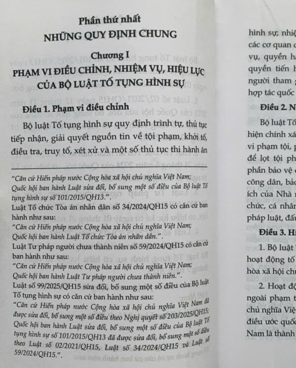 Bộ luật tố tụng hình sự năm 2015 (sửa đổi, bổ sung năm 2021, 2024, 2025) - Ảnh 3