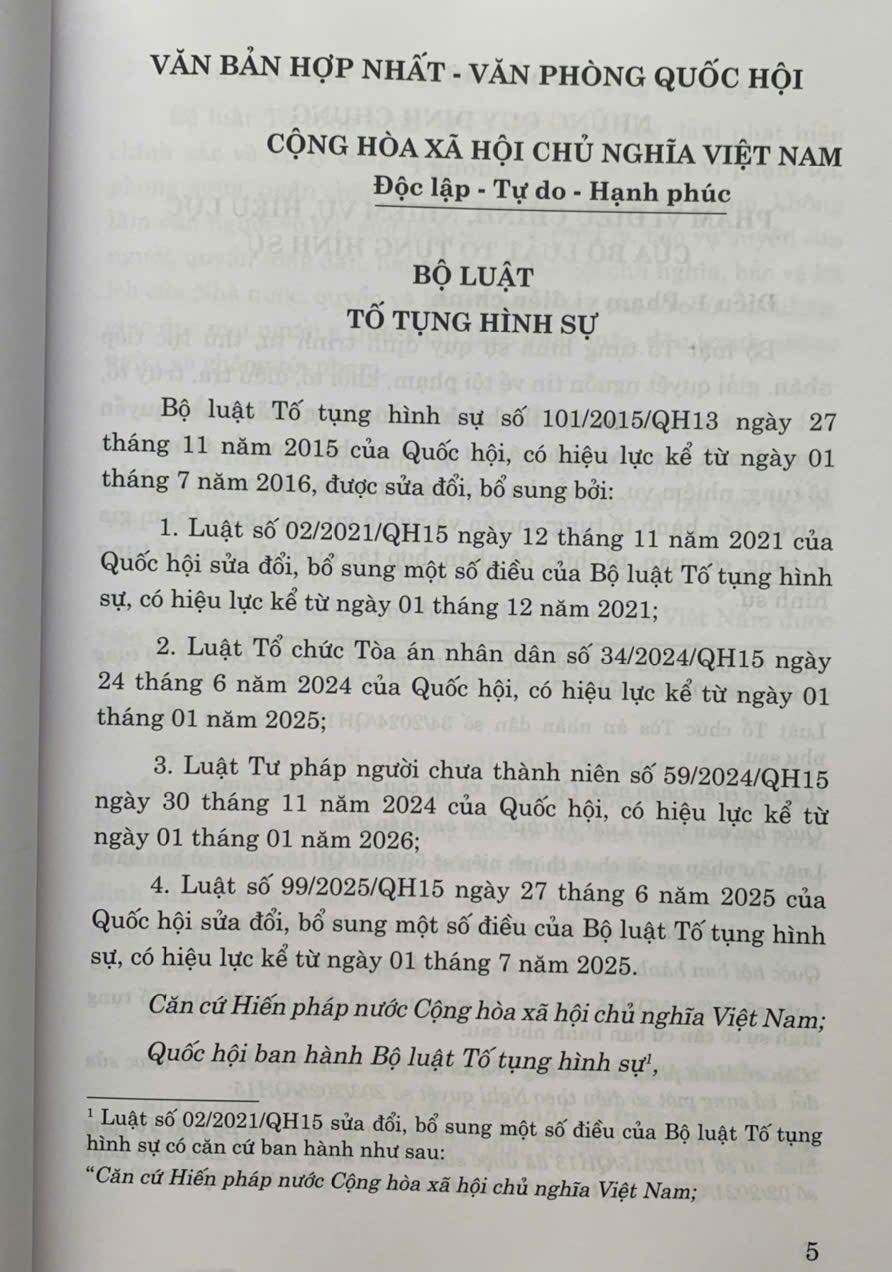 Bộ Luật Tố tụng Hình sự (Hiện hành) - Ảnh 3