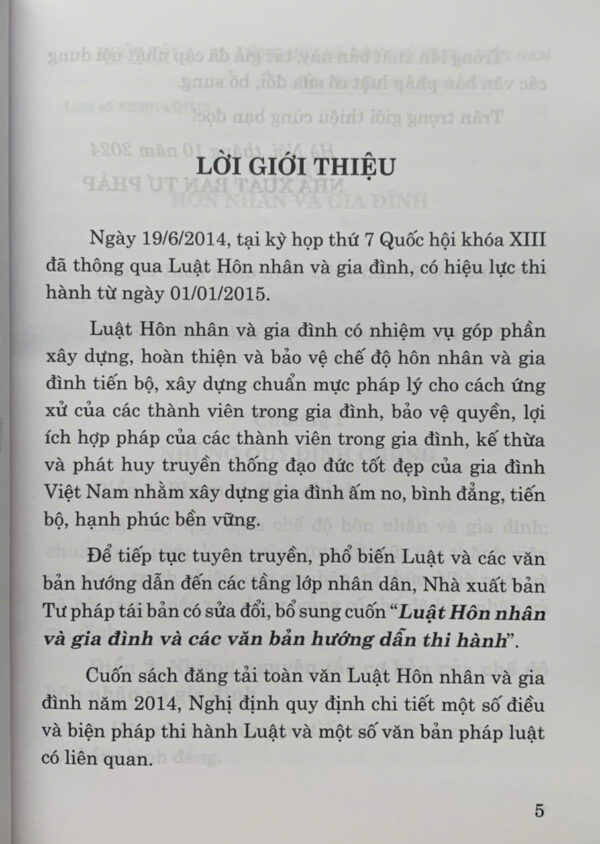 Luật Hôn nhân và Gia đình và các văn bản hướng dẫn thi hành (Tái bản lần thứ ba, có sửa đổi, bổ sung) - Ảnh 3