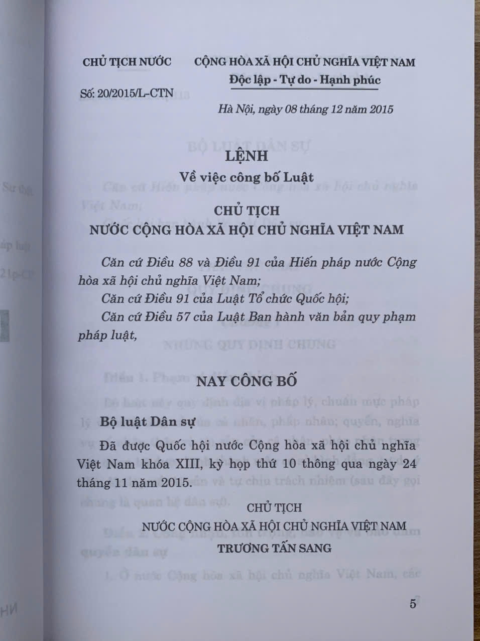 Bộ luật dân sự 2015 (NXB Chính trị Quốc gia Sự thật, phát hành 09/2025) - Ảnh 5