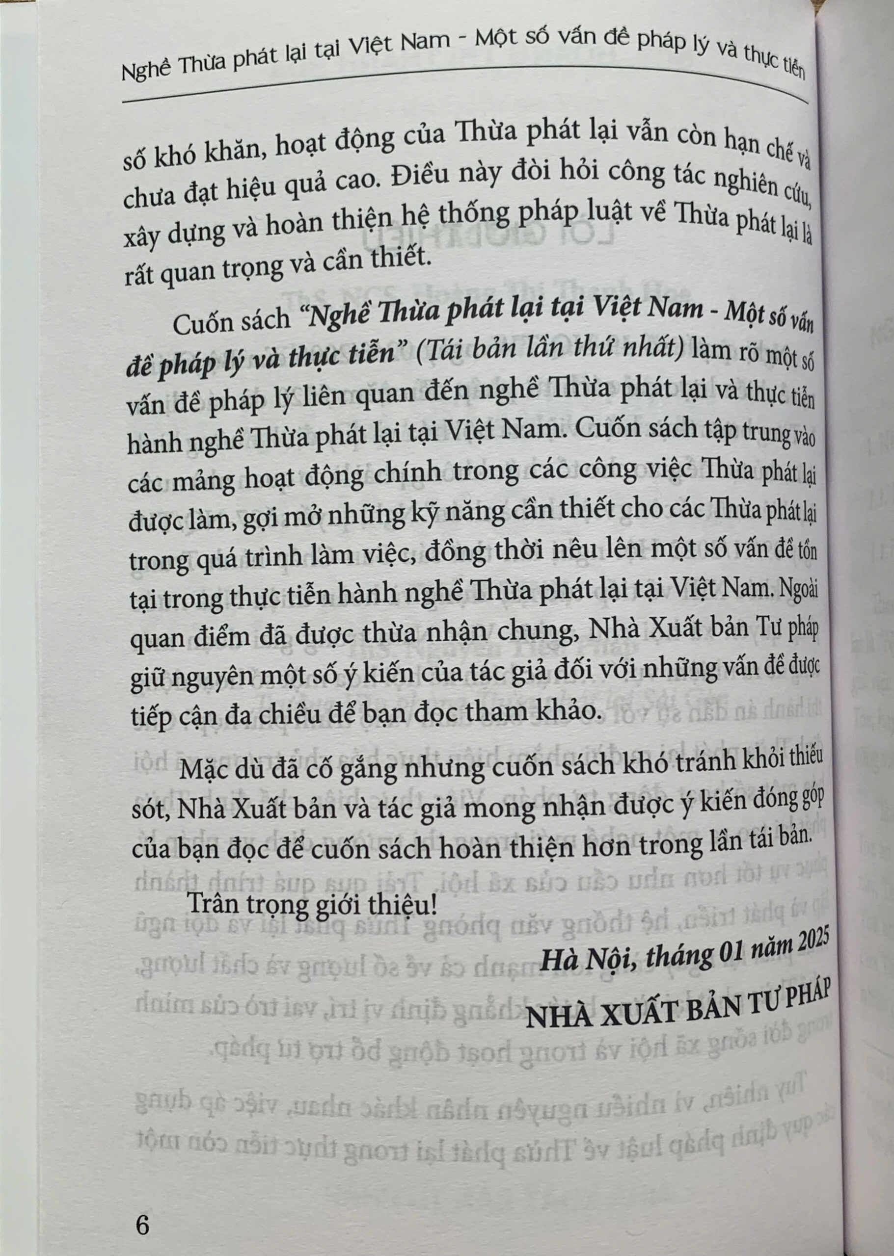 Nghề Thừa phát lại tại Việt Nam – Một số vấn đề pháp lý và thực tiễn (Tái bản lần thứ nhất) - Ảnh 5