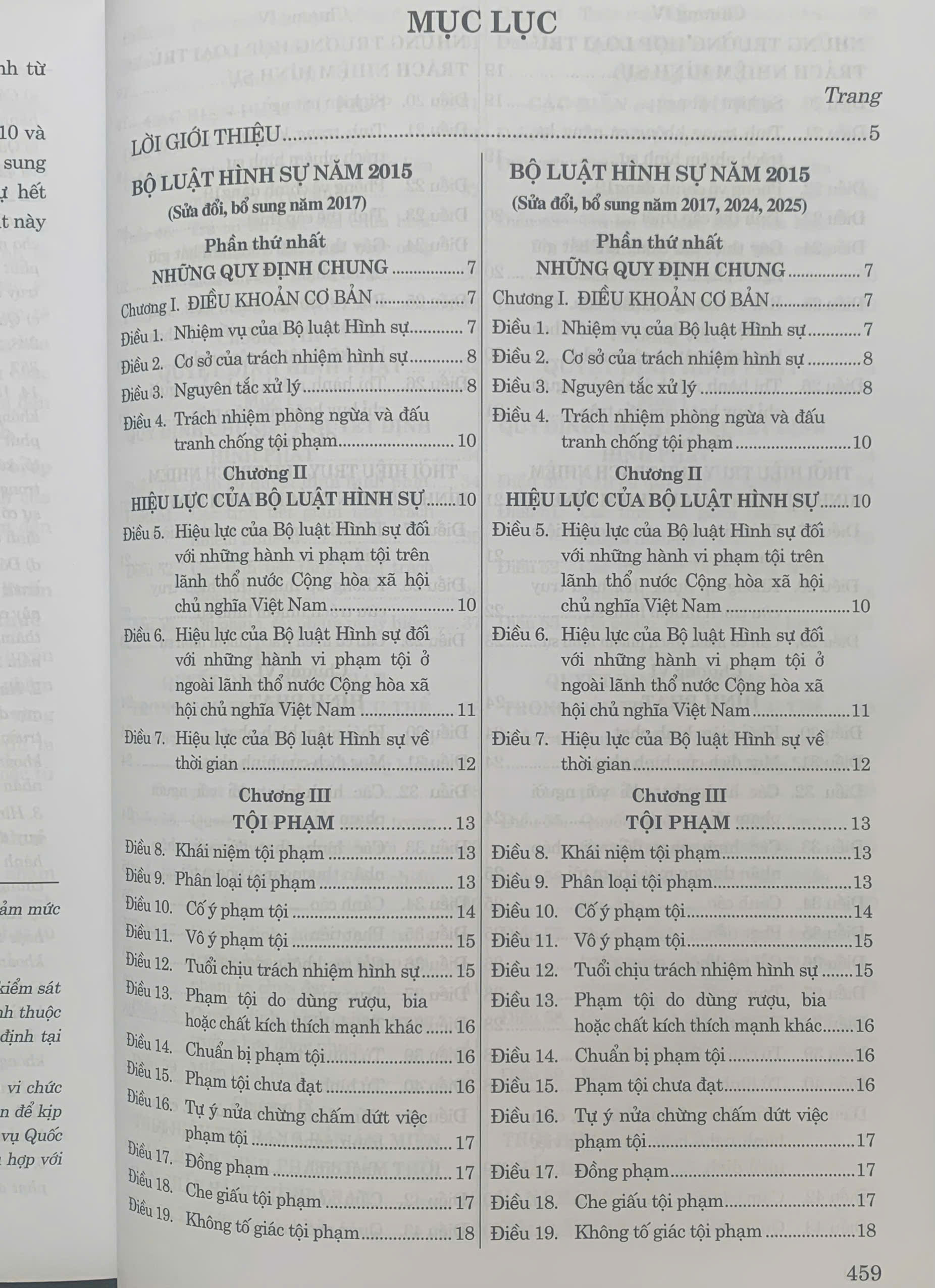 So sánh Bộ luật Hình sự năm 2015 qua các lần sửa đổi, bổ sung (năm 2017, 2024, 2025) - Ảnh 3