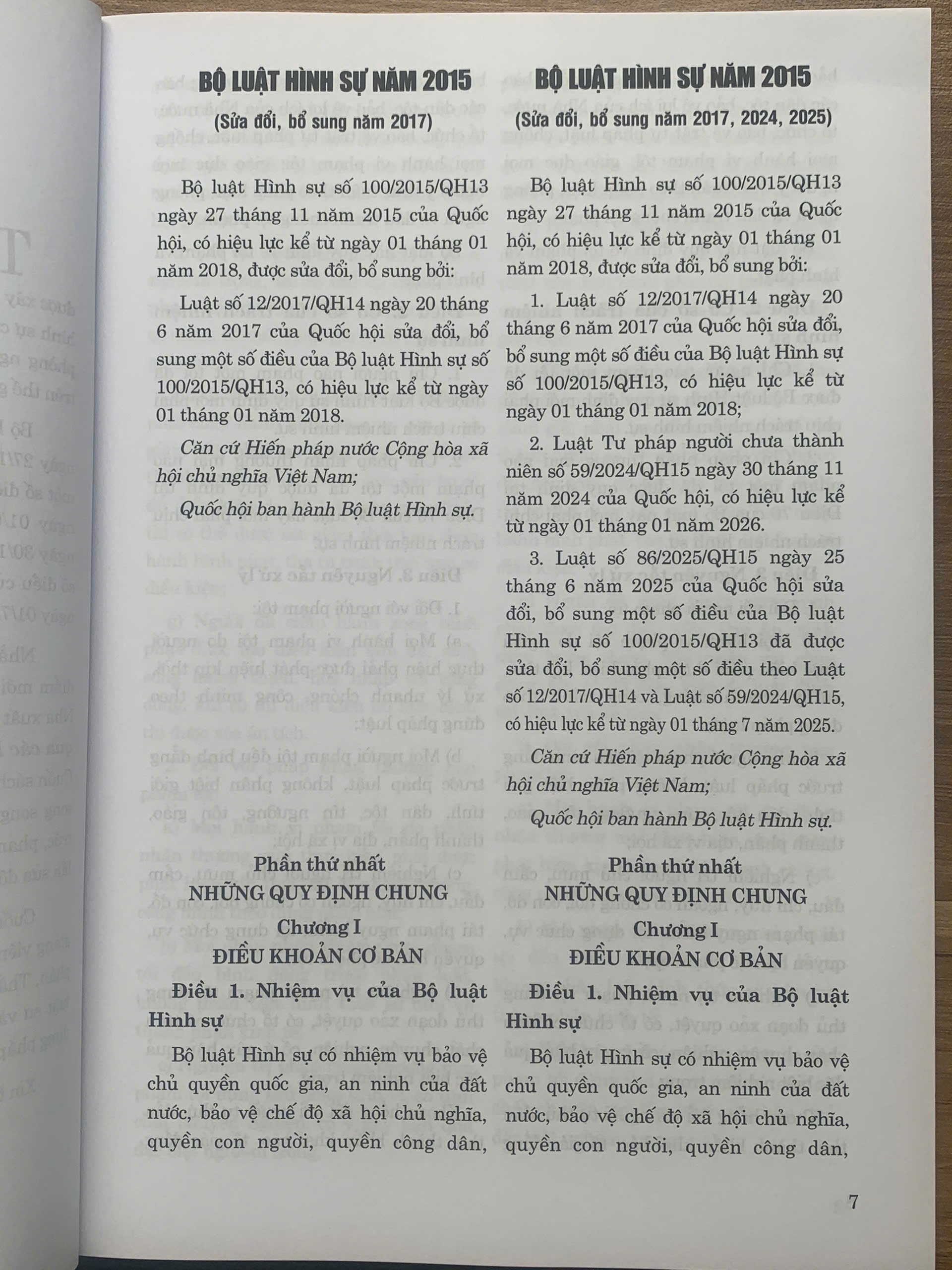So sánh Bộ luật Hình sự năm 2015 qua các lần sửa đổi, bổ sung (năm 2017, 2024, 2025) - Ảnh 8