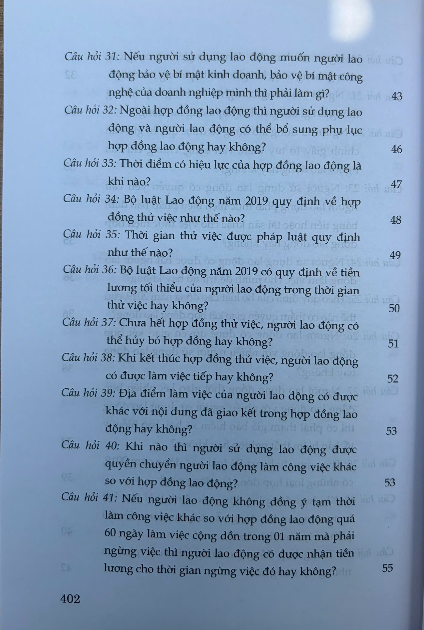 Sách- Hỏi - đáp Bộ luật Lao động (hiện hành- xuất bản lần thứ hai, có sửa chữa, bổ sung) - Ảnh 14