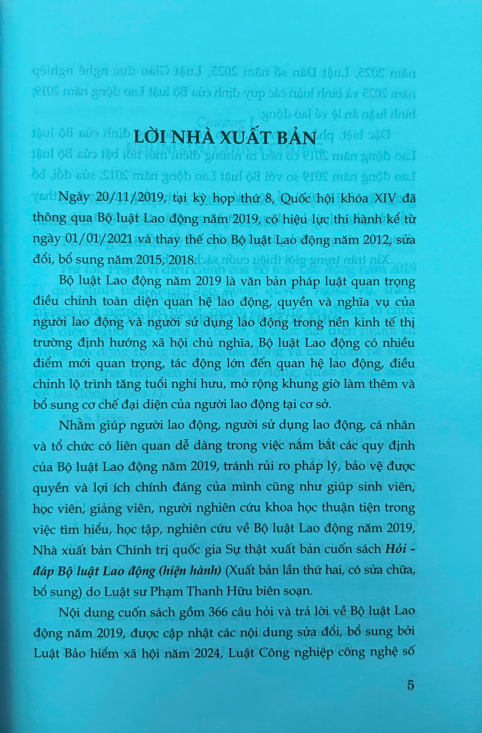 Sách- Hỏi - đáp Bộ luật Lao động (hiện hành- xuất bản lần thứ hai, có sửa chữa, bổ sung) - Ảnh 2