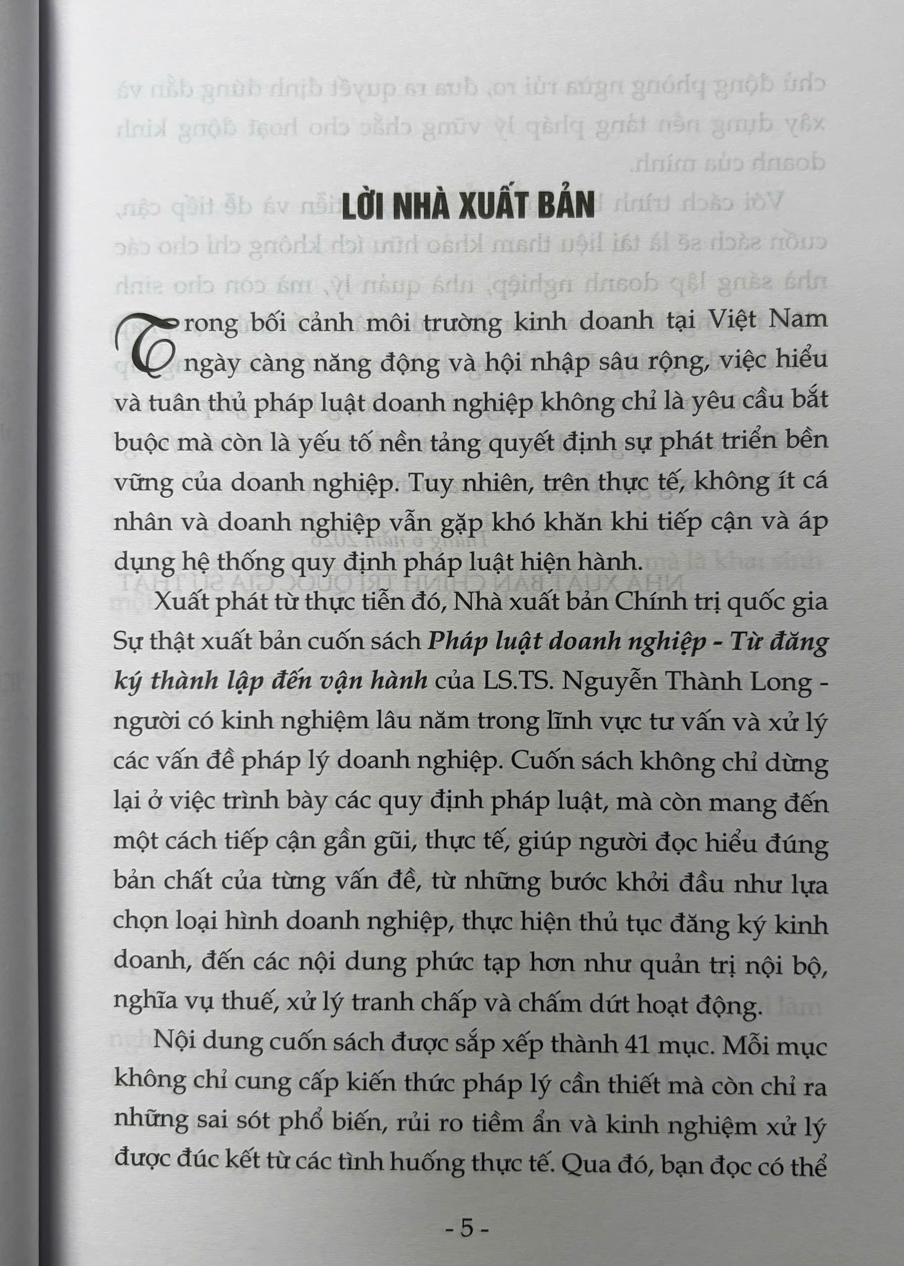 Pháp luật doanh nghiệp - Từ đăng ký thành lập đến vận hành - Ảnh 2